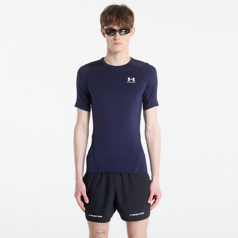 Tričko Under Armour Hg Armour Comp SS Midnight Navy/ White XXL