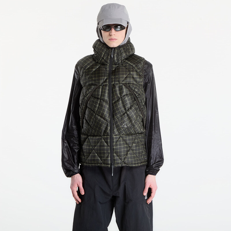 Bunda ROA Nuna 600 Fill Power Printed Check Hooded Down Vest