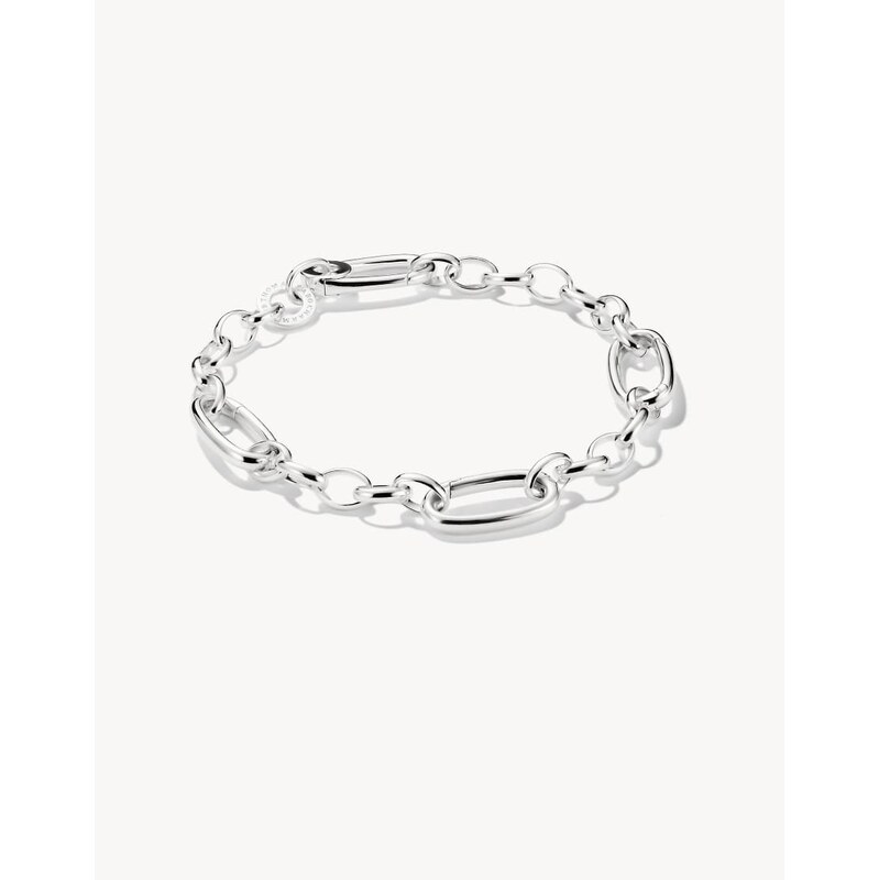 Thomas Sabo Charm bracelet with three connect links silver in