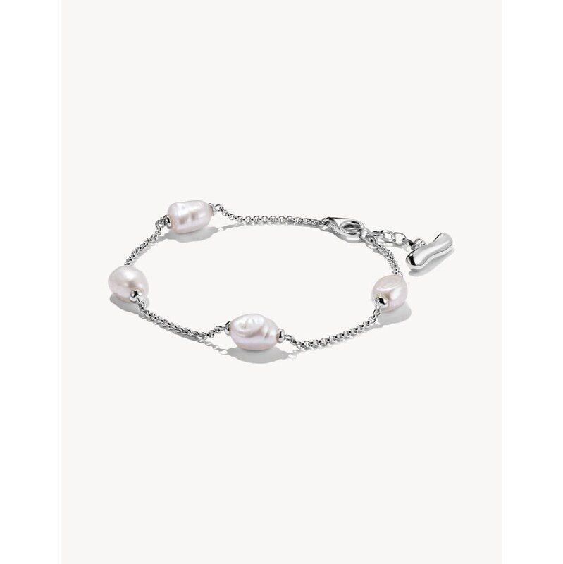Thomas Sabo Silver bracelet with freshwater pearls natural beauty in 115509357