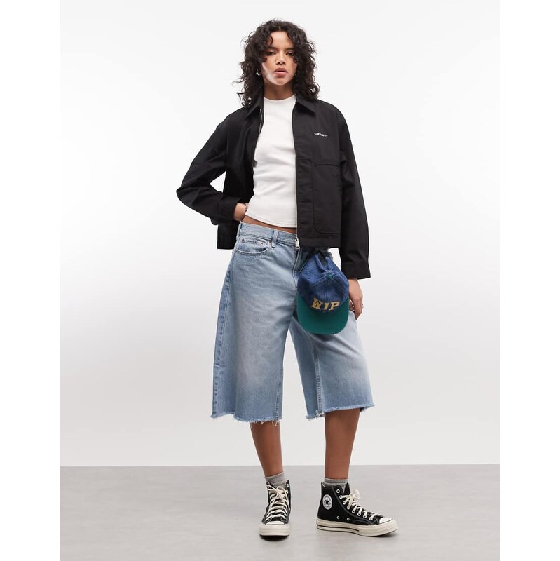 Carhartt WIP postal zip through jacket in black 114745797