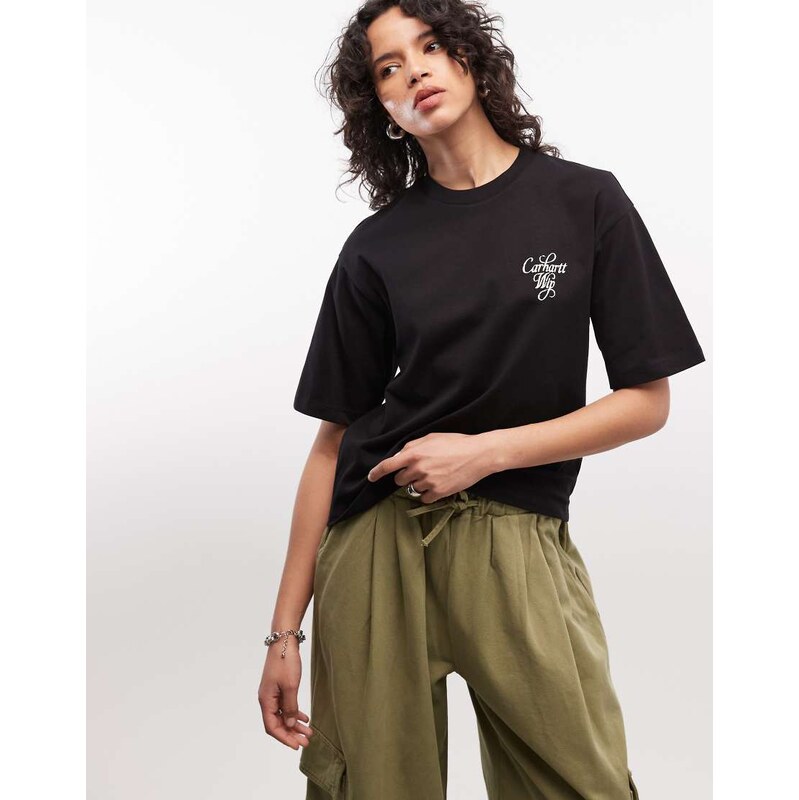 Carhartt WIP vestige t-shirt with back print in black