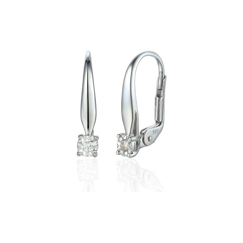 Gems, Jemné náušnice Eviana, bílé zlato s brilianty, 585-38-3-1459 114743487