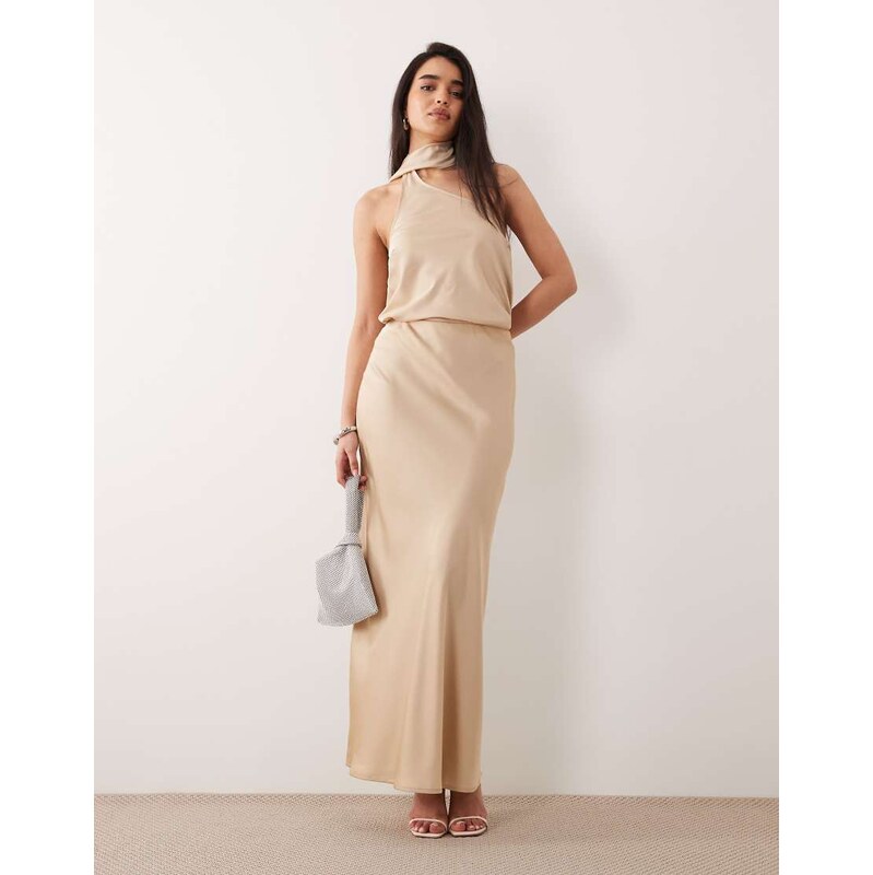 ONLY maxi skirt in beige-Neutral