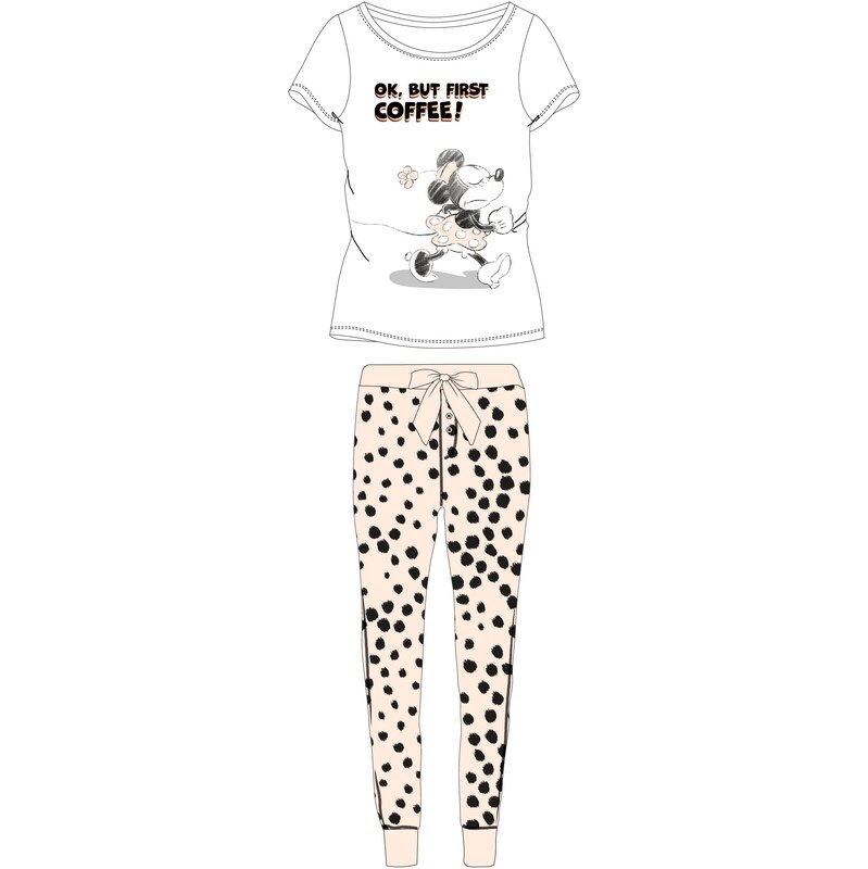E plus M Dámské pyžamo Minnie Mouse - Ok, but first coffee 114744267