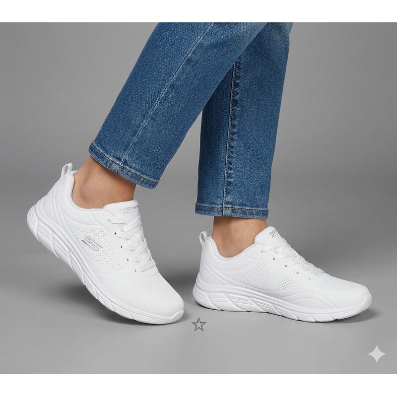 Skechers bobs b flex lo - cool ease WHITE