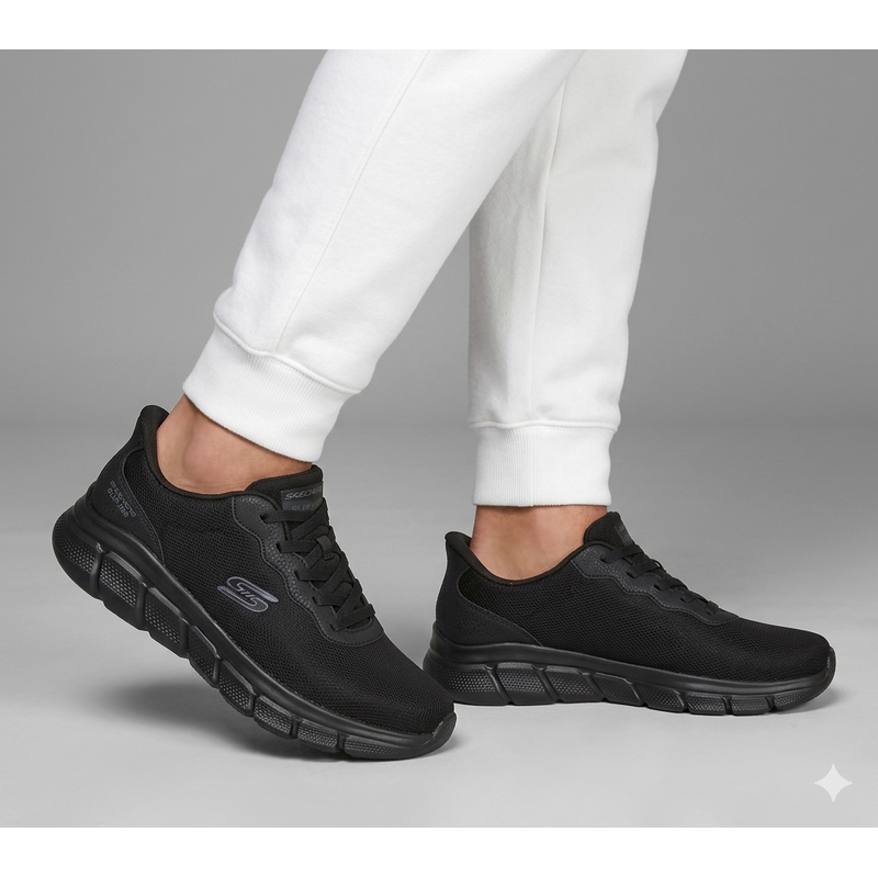 Skechers bobs b flex - glacial edge slip-ins BLACK