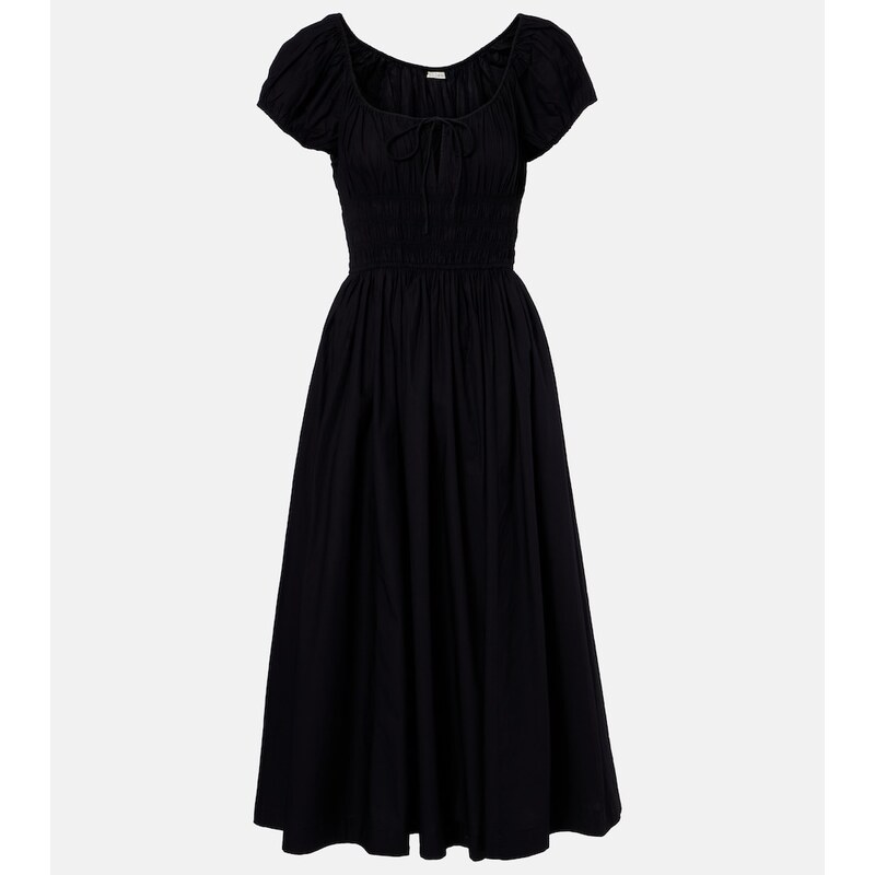 Dôen Quinn gathered cotton midi dress