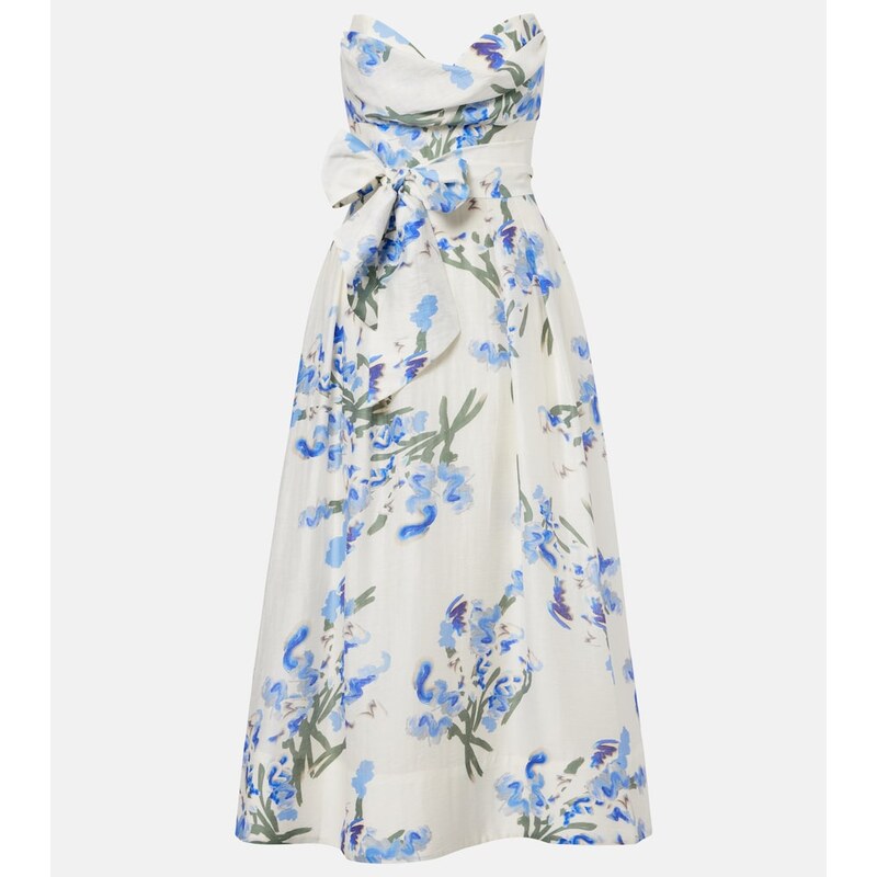 Rebecca Vallance Bluebell draped floral midi dress