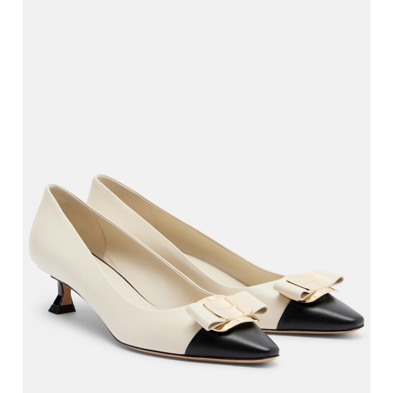 Ferragamo Zelma bow-detail leather pumps