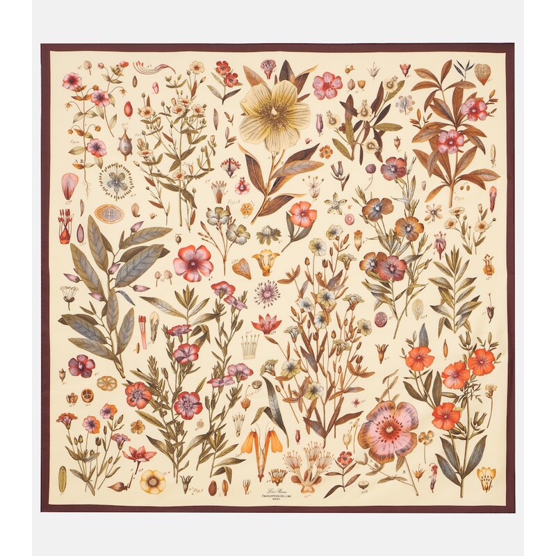 Loro Piana Enciclopedia Del Lino silk twill scarf