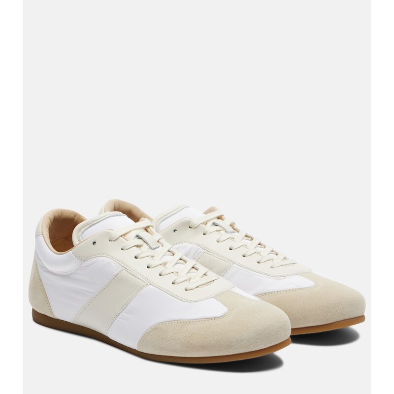Lemaire Soft suede-trimmed sneakers