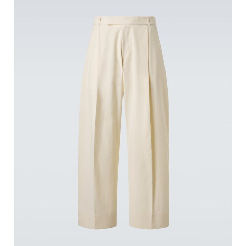 Studio Nicholson Pull cotton and linen wide-leg pants