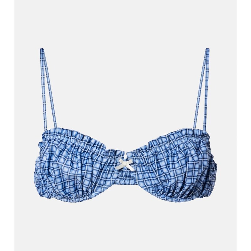 Faithfull Moana checked bikini top