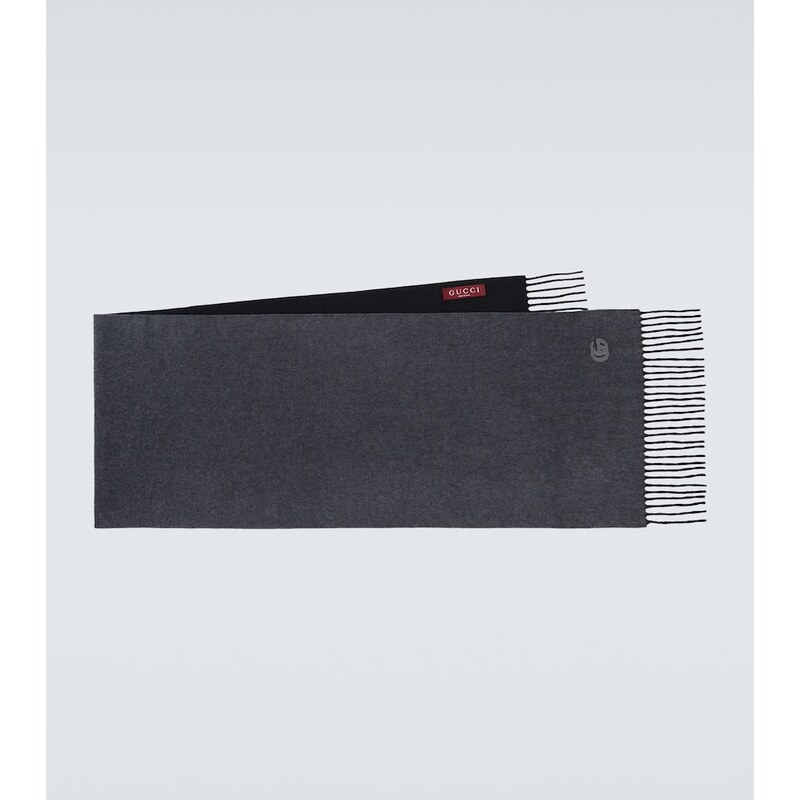 Gucci GG fringed cashmere scarf