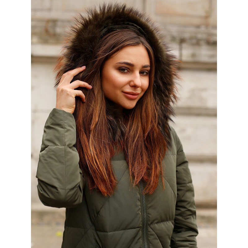 Dámská bunda PERSO PERSO_Coat_BLH919029FX_Khaki 111102867