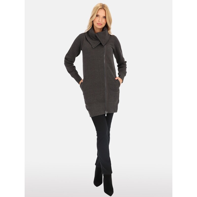 PERSO Womans Womens transitional knitted jacket with a zipper ,