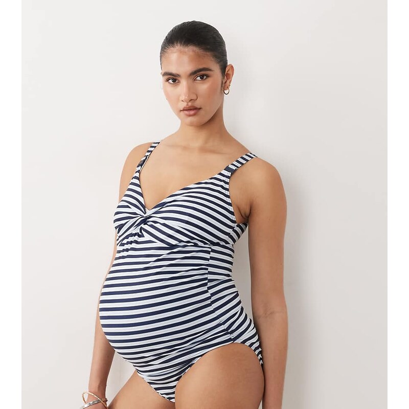 Mama.licious Mamalicious Maternity knot bust swimsuit with