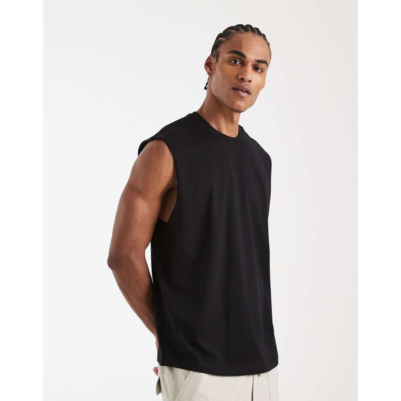 New Look oversized tank in black