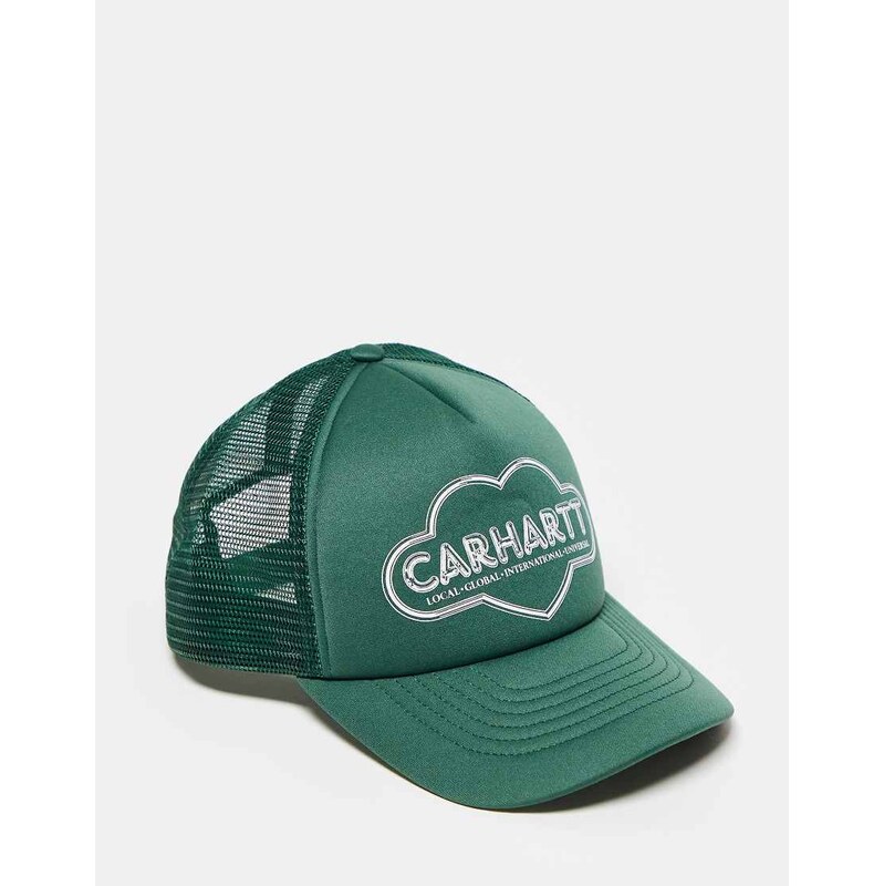 Carhartt WIP cloud heart trucker cap in green