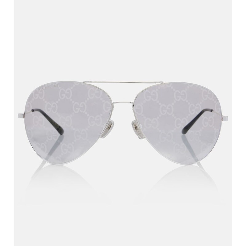Gucci Guccissima GG aviator sunglasses