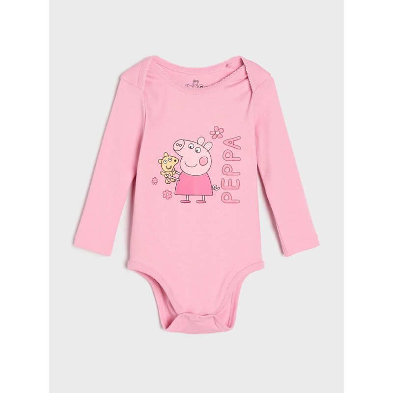 Sinsay - Bavlněné body s potiskem Peppa Pig - růžová