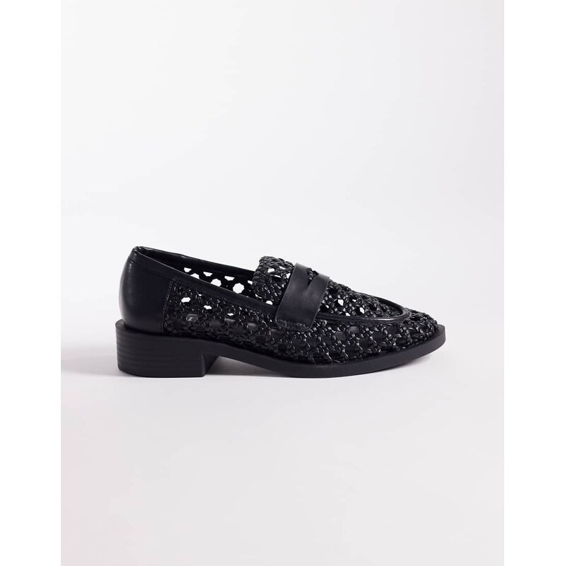RAID Uliana woven loafers in black 114751113
