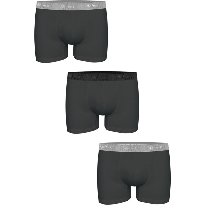 Pánské boxerky John Frank JF3BBLK02 3Pack