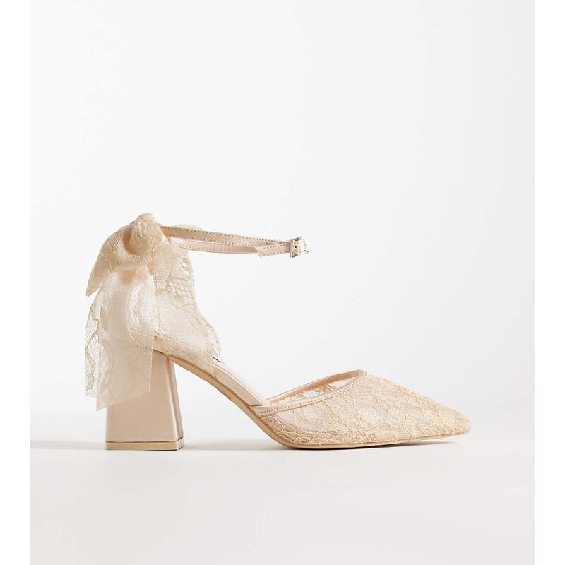 Be Mine Wide Fit Be Mine Bridal Wide Fit Reema block heeled shoes with 114878905