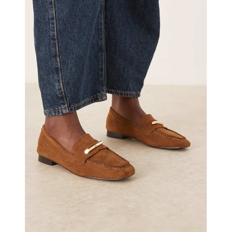 RAID Lucena loafers in brown suedette 115518865