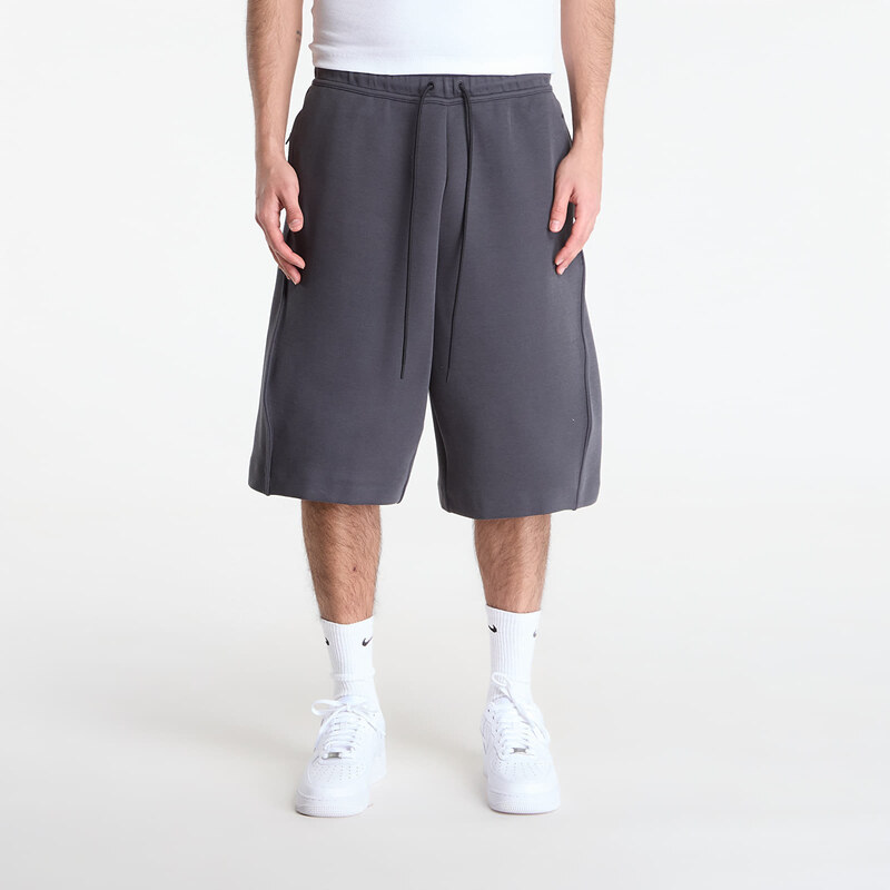 Šortky Nike Tech Mens Fleece Oversized Fit Shorts Anthracite/