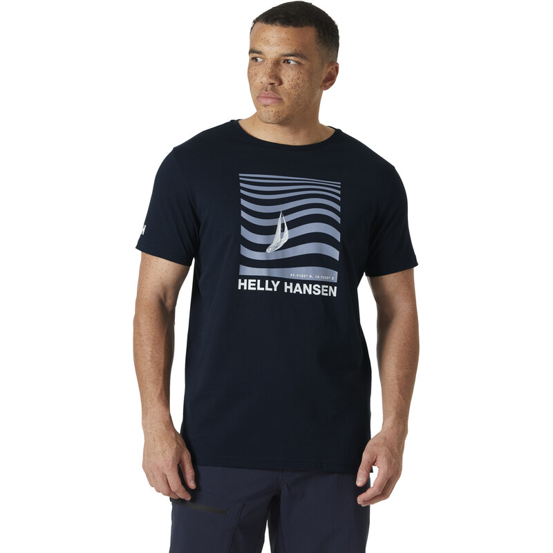 Pánské Tričko s krátkým rukávem HELLY HANSEN SHORELINE T-SHIRT 3.0 54601_597 – Tmavě modrá