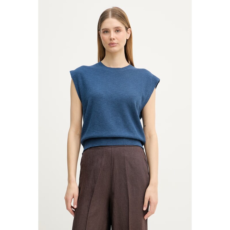 United Colors of Benetton top dámský se lnem