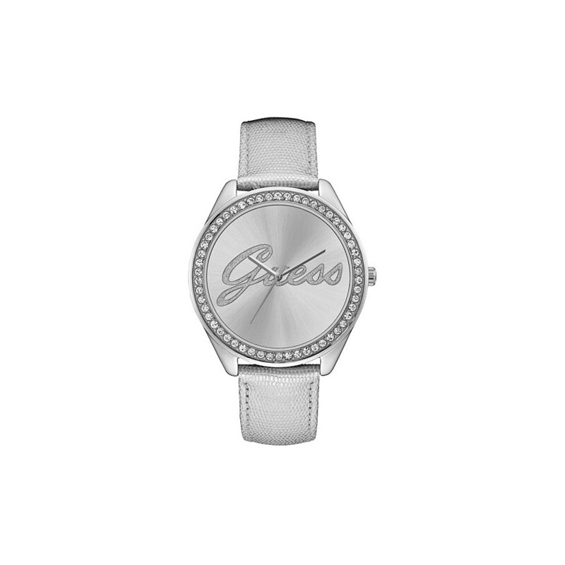 Hodinky Guess Silver-Tone Iconic Oversized Watch