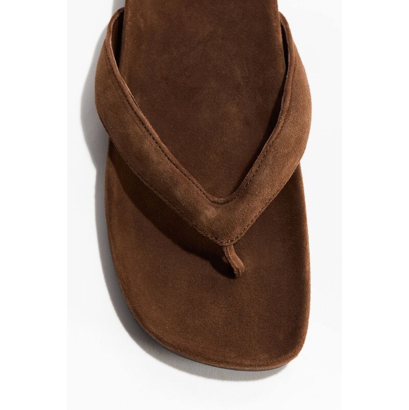 H&M - Kožené žabky - béžová 114762272