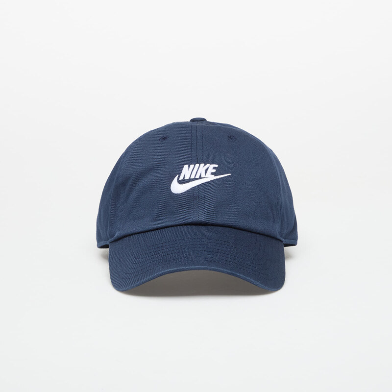 Kšiltovka Nike Club Unstructured Futura Wash Cap Obsidian/ White