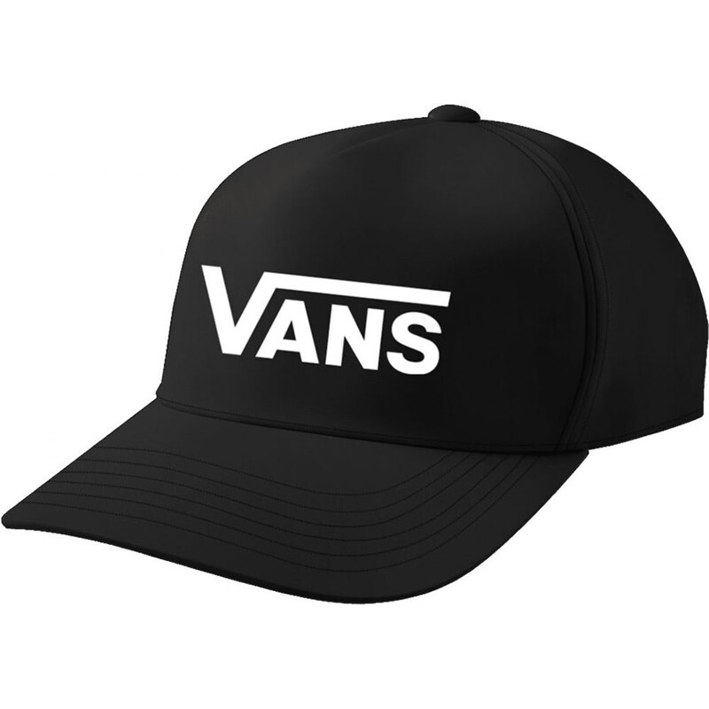 Vans Drop V Logo Snapback Unisex - Čepice Vans - Černá - VN000QAHBLK-One size
