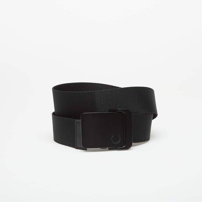 Pásek FRED PERRY Plain Webbing Belt Black L