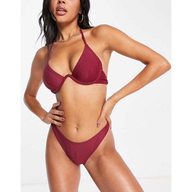 South Beach monowire bikini set in plum-Purple