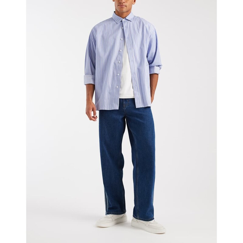 adidas Originals Firebird loose fit jeans in vintage blue