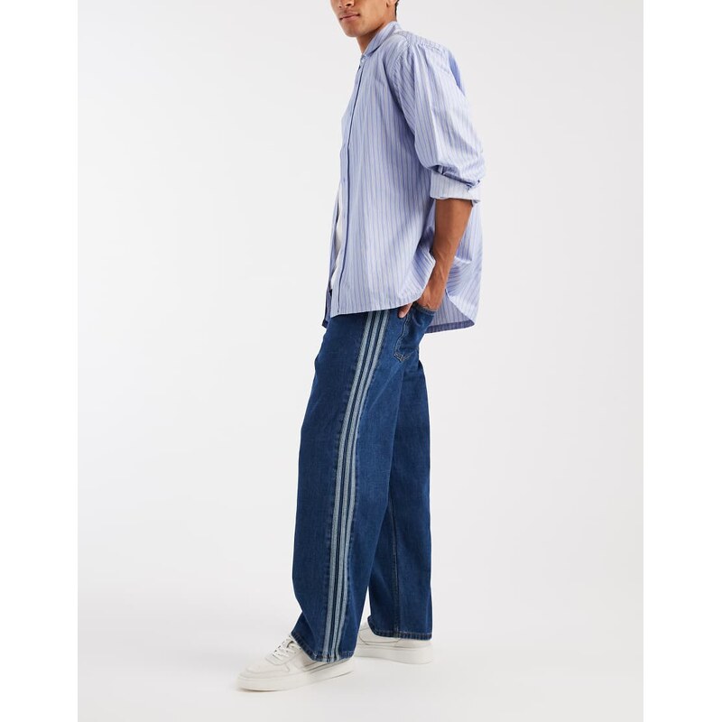adidas Originals Firebird loose fit jeans in vintage blue