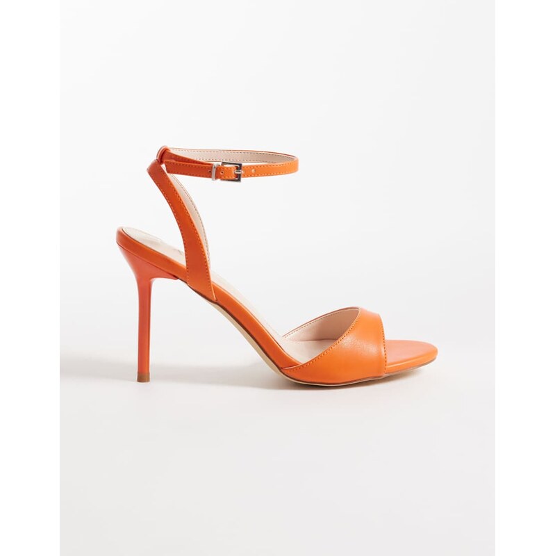 RAID Lynna barely there heeled sandals in orange 115518023