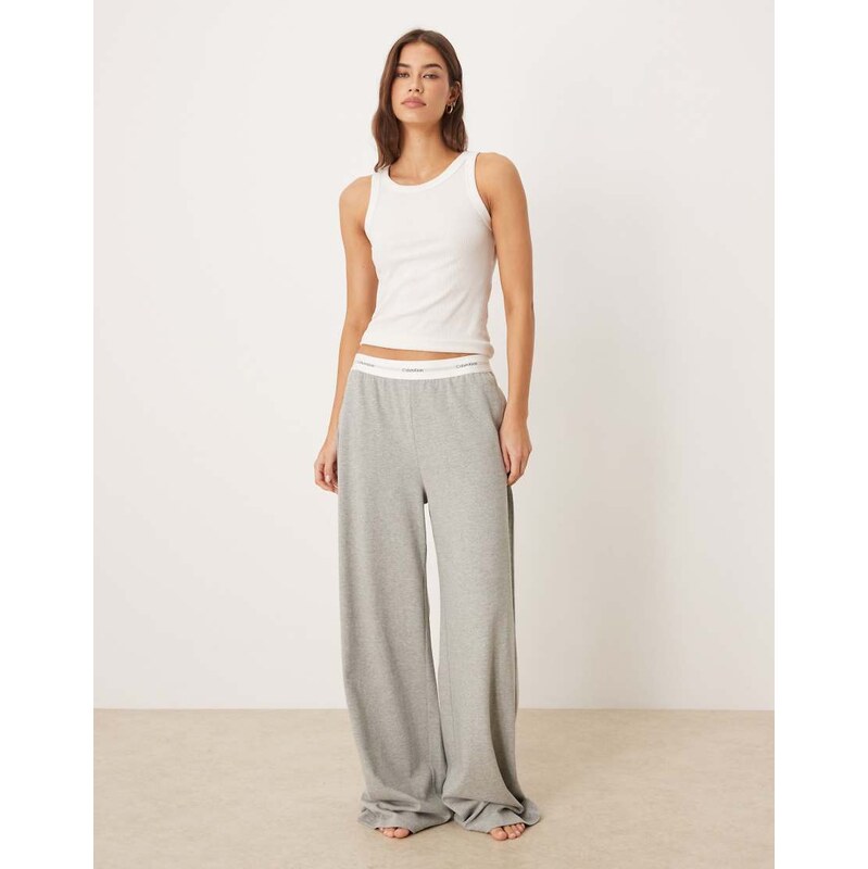 Calvin Klein logo waistband pant in grey 114773721