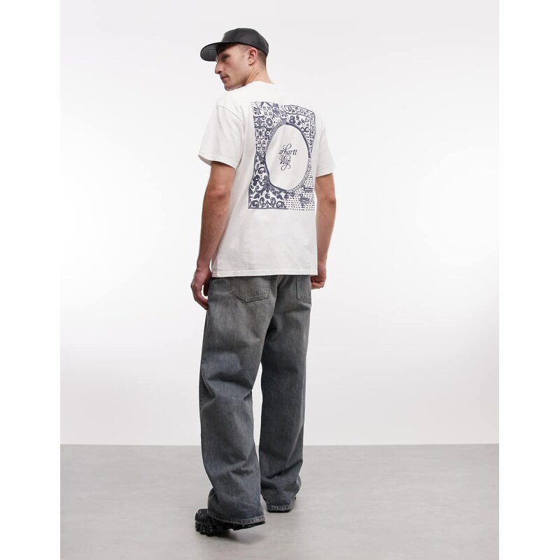 Carhartt WIP vestige back print t-shrt in white