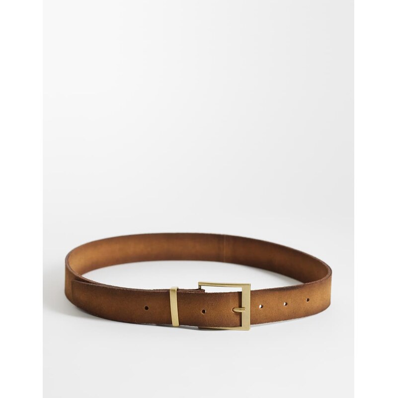 Weekday premium leather belt in brown 114774890