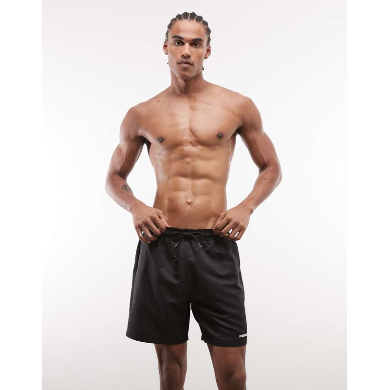Pegador logo swim shorts in black-Neutral