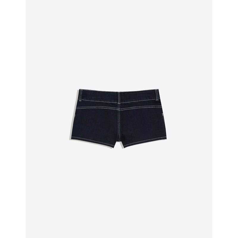 Bershka Denim shorts in blue-Navy
