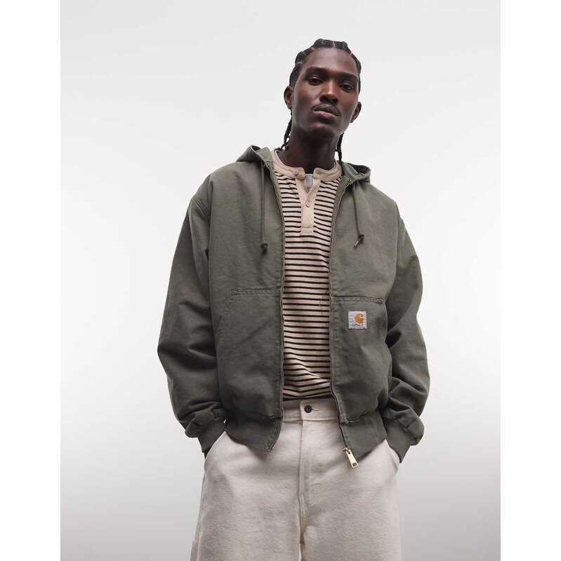 Carhartt WIP OG active jacket in washed khaki-Green