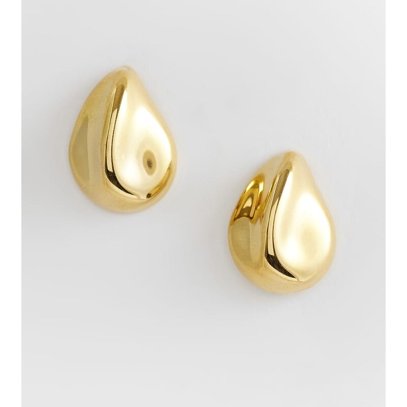 Lost souls irregular teardrop stud earring in 18ct gold plated 114969367