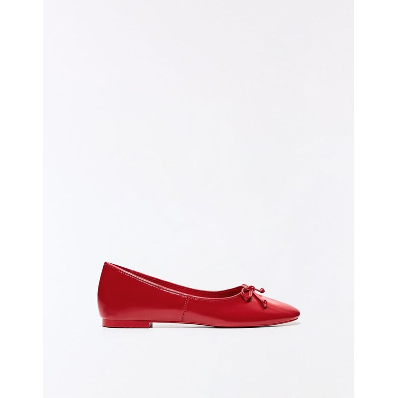 Bershka Ballerinas with bow in red 115495203